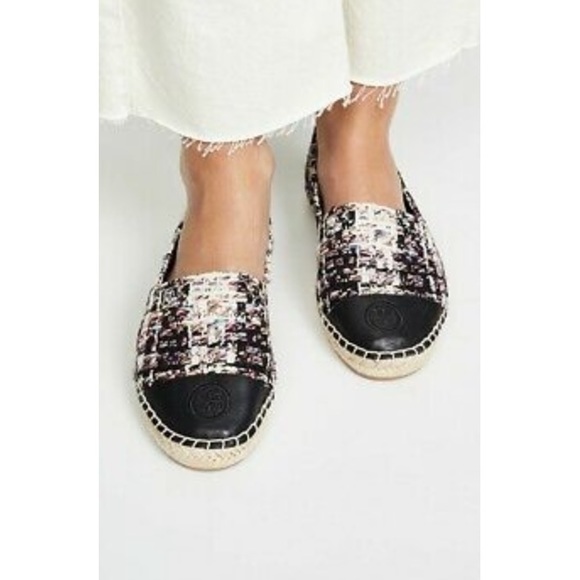 Tory Burch NWT authentic luxury minimalist color block flat espadrille/shoe